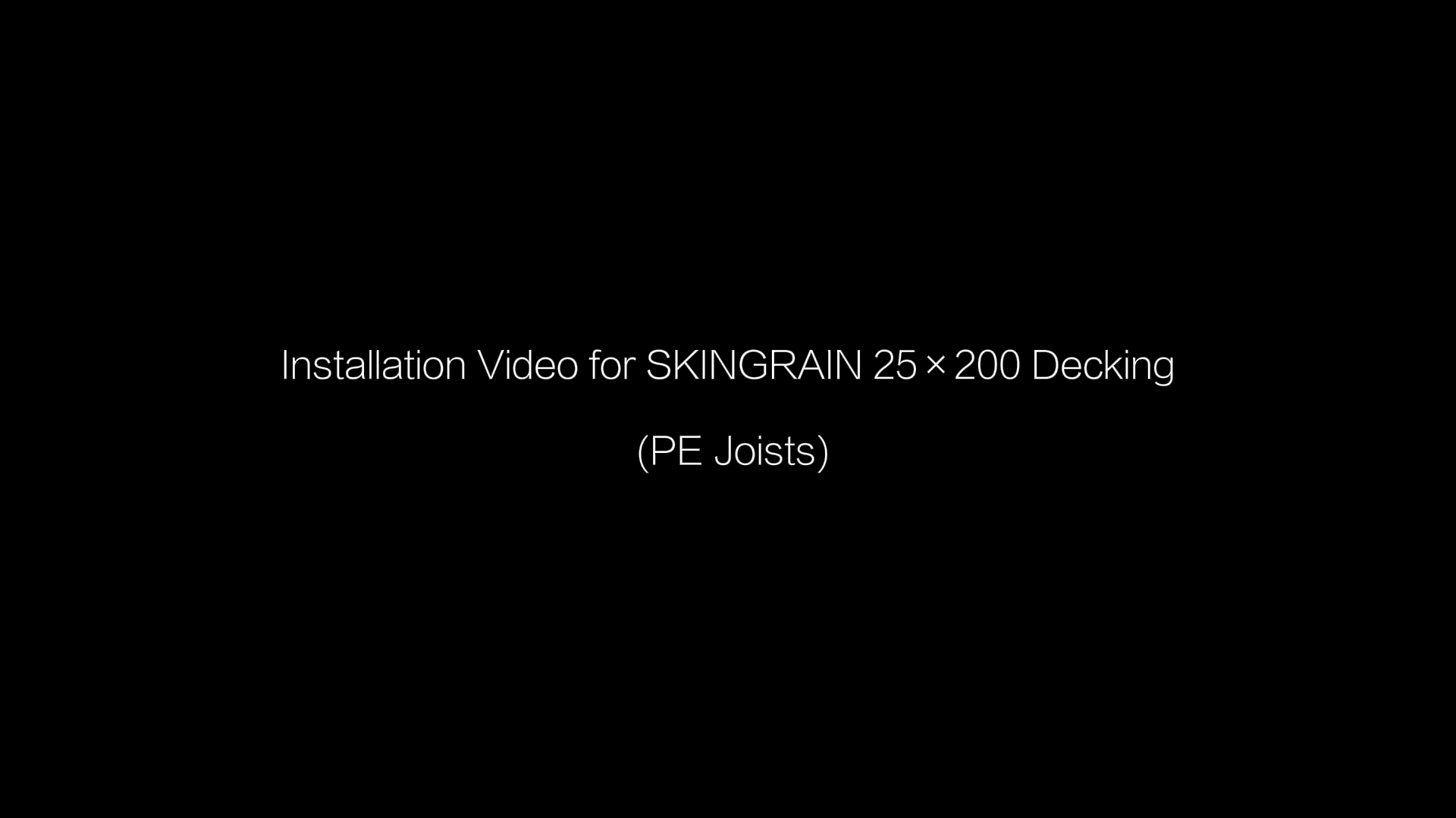 Skingrain Collection Composite Joist Installation Video